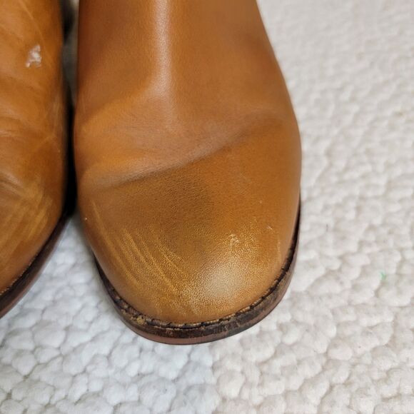 Tom's Women's Size 8.5 Carpe Diem Ankle Boots Booties Back Zipper Tassel Caramel - Picture 12 of 14